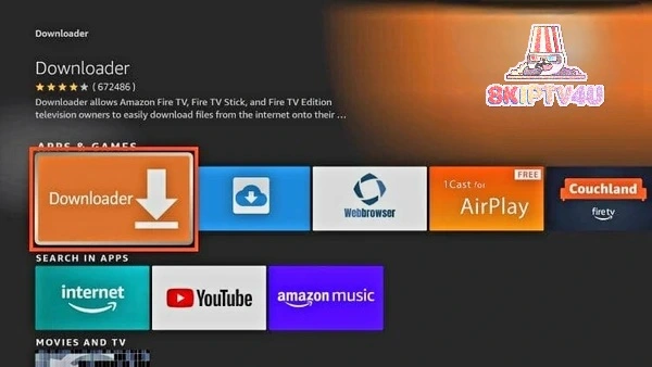 Downloader app installation screen on Firestick